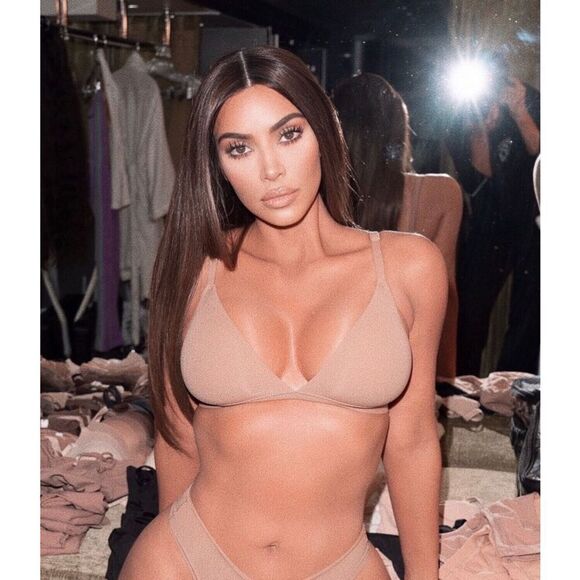 SKIMS  Clay Fits Everybody Triangle Longline Bralette Large - Picture 1 of 8